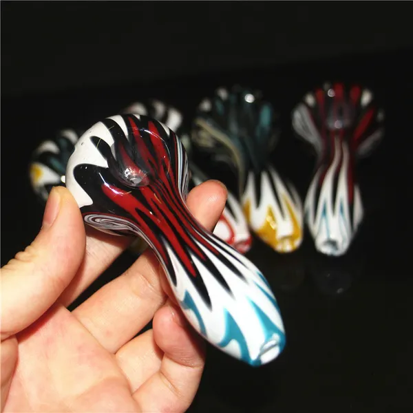 Tubi di vetro da 4 pollici Accessori per fumatori Bong Tubi per fumatori di fiori di vetro inebrianti Tubi colorati Tubi per bolle Bubbler Dab Rig