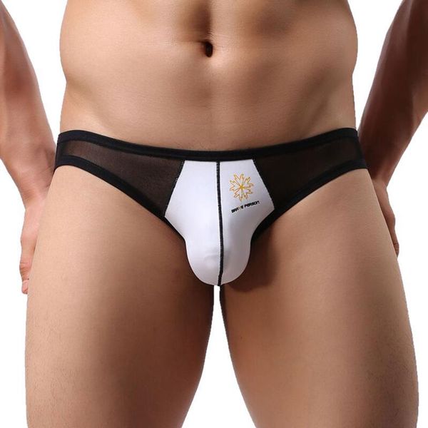 Недорубые банки смелые бренд мужские трусы под нижний белье мужское сексуальное сетчатое прозрачное бикини