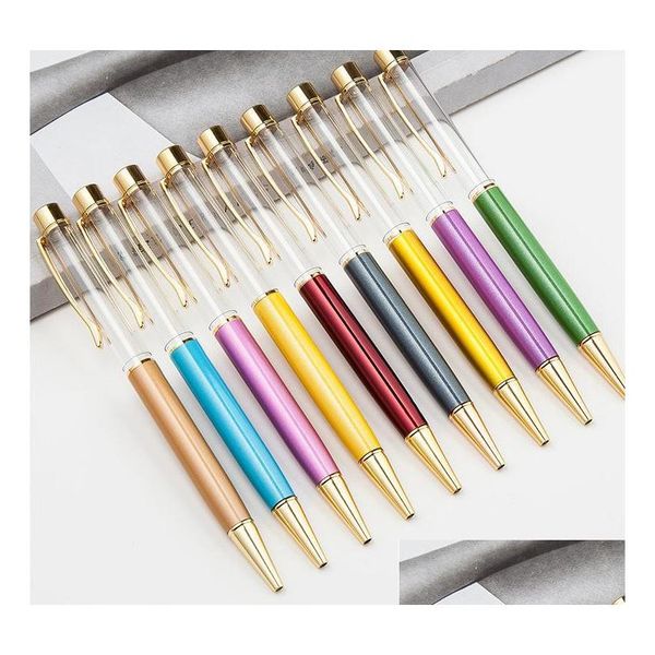 Ballpoint Pens DHS Blank Bling 2in1 Slim Crystal Diamond Glitter Stylus touch Pen Diy 13 Color SN2601 Офис доставки капли школы Bu Dhmsi