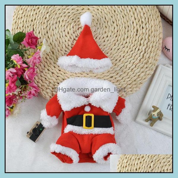 Vestido de estima￧￣o de pet de natal de vestu￡rio de c￣es 5 Tamanho Elk Santa Filhote de filhote cl￡ssico Euramerican Roupas Pets Wholesale DH0309 Drop Delivery Home Gar Dhral