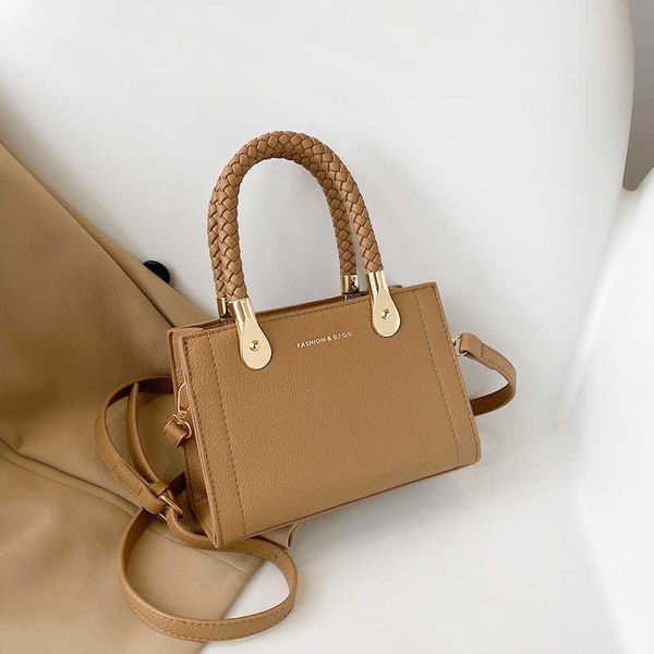 Schultertaschen Damen Trend Handtaschen Einfacher geflochtener Griff Designer Luxus Umhängetasche Weibliche Totes für Frauen 2022 230113