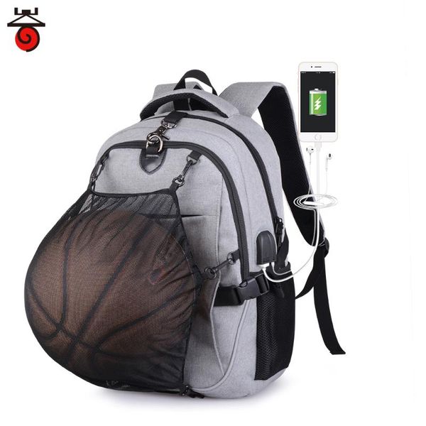 Backpack SenkeyStyle Men's School Bag de grande capacidade Basketball Backpacking 2023 Moda Sacos de viagem masculino Charging USB à prova d'água