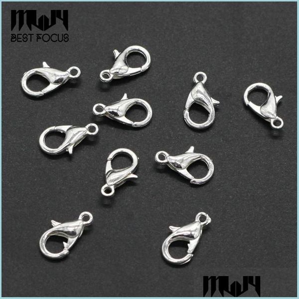 Verschlüsse Haken 6 Farben Legierung Hummer Für Halskette 12mm Diy Haken Mit Offenen Werkzeugen Ring Schmuck Machen Großhandel 1000 teile/los Drop Del Dh285