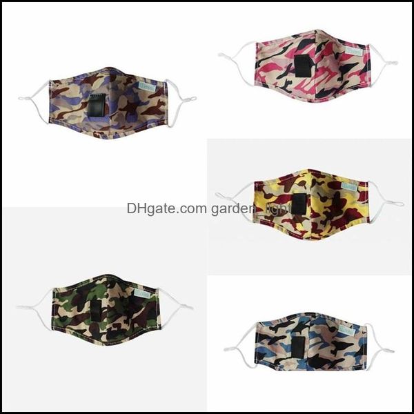 Designer-Masken Camouflage Respirator Getränk Mund Gesichtsmaske faltbare Atmung Mascherine wiederverwendbare benutzerdefinierte Adt Kinder staubdicht Prot Dhvyq