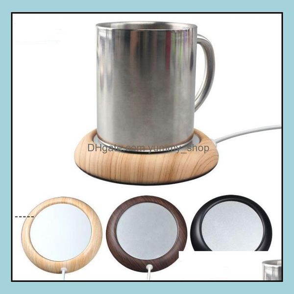 Коврики накладки Newusb Cup Taperer Metal Coaster Portable Office Home Электрический питание на рабочем столе чайные кофе для кофейных напитков Cups Mug Warmermat Pad Otznw