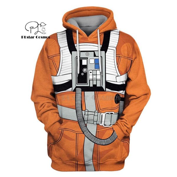 Moletons masculinos moletons plstar cosmos x-wing pilot space suite 3d capuz/moletom de moletono de inverno outono engraçado harajuku stea de manga longa 230113