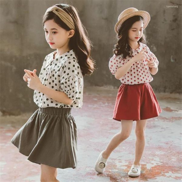 Roupas Conjuntos de roupas de verão Crianças de roupas de menina de menina camiseta 2pcs roupas infantis para meninas bonitas terno 4 5 6 7 8 9 10 11 12 anos