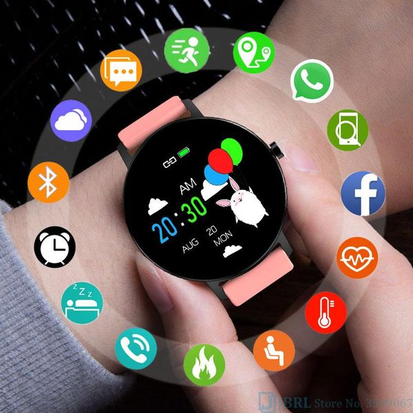 Orologi da polso Full Touch Digital Watch Donna Uomo Orologio da polso Impermeabile Bluetooth elettronico da polso LED Orologio da donna per donna