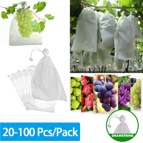 Altre forniture da giardino 100 pezzi Mele Uva Fragole Frutta Coltivare Borse Non tessuto Protezione delle piante vegetali Per il controllo dei parassiti Strumenti anti-uccelli 230113