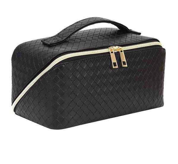 Kosmetiktaschen Koffer Große Kapazität Reise Make-up Tasche Tragbar Leder Wasserdicht Damen Organisation 230113