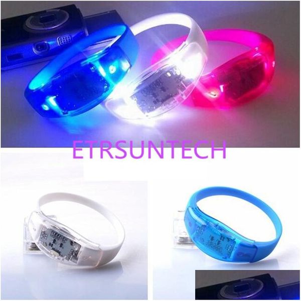 Party Dekoration LED Sprachsteuerung Armbänder Leuchtendes Armband Nachtlicht Kinderspielzeug Glow In The Dark Zubehör Lx0054 Drop Deliv Dhinz