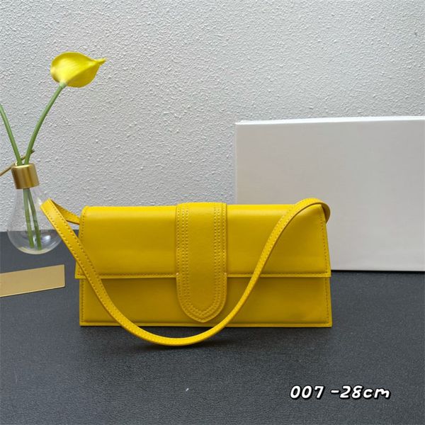 Moda Borse di lusso gialle Borse a tracolla da donna Designer Lady Pochette Borsa piccola sotto le ascelle Forma unica Lussi Designer Borsa da donna Portafogli in pelle