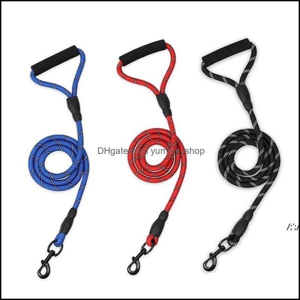 Collari per cani Guinzagli Nylon Tessitura da addestramento Richiamo Cavo lungo Corda da trazione per animali domestici Ottimo per insegnare Cam Backyard Rra12745 Drop Delive Otbvq