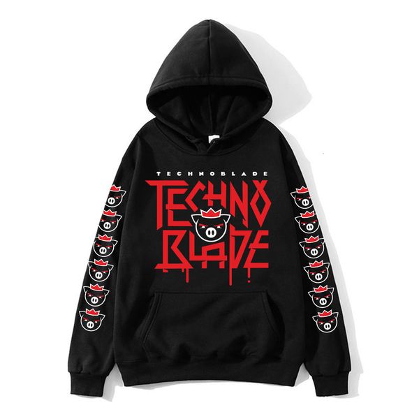 Мужские толстовки толстовок мечты игра экипаж. Шутоподнекатная машина Menwomen Technoblade Merch Funny Graphic Whothirt Unisex Kawaii Cartoon Tops 230113