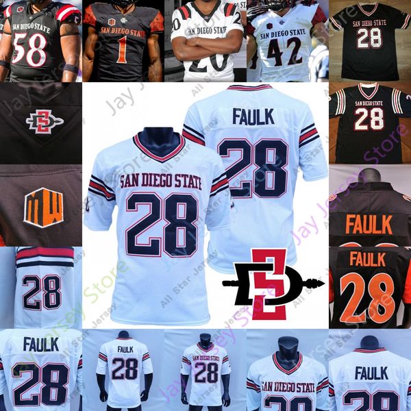 American College Football Wear San Diego State Aztecs Fußballtrikot NCAA College Marshall Faulk Williams Jordon Brookshire Greg Bell Bellinger Patrick McMorris