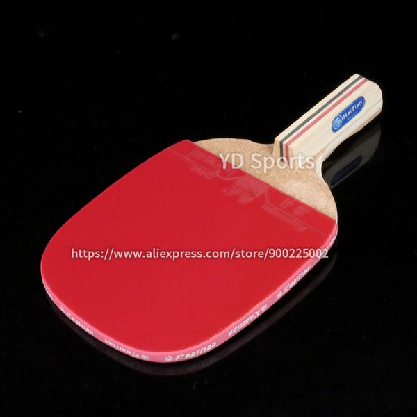 Tischtennisschläger Original japanischer Stil Schläger mit gestreiftem Griff 1 Stück Schläger Sport Professioneller Holz-Ping-Pong-Paddel Gummischläger 230113