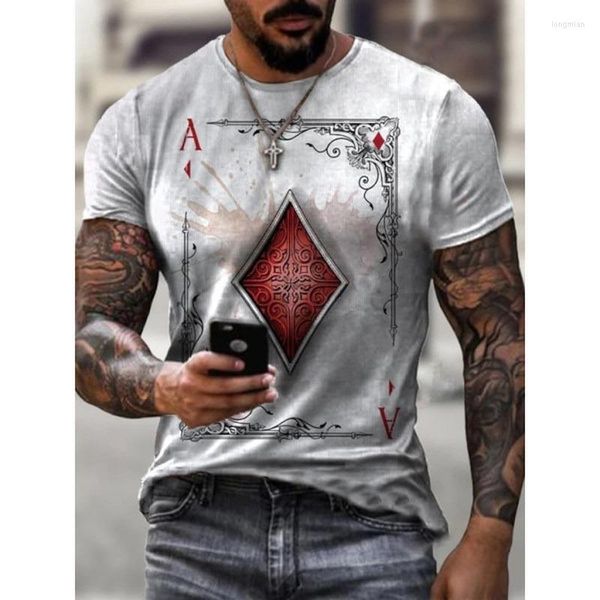 Männer T Shirts 2023 Hemd Männer Sommer Casual Kurzarm T-shirt Kleidung Streetwear Poker Drucken Graphic Tee T-shirts