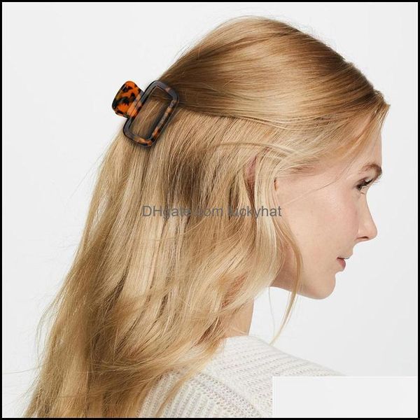 Morsetti Lunghezza 5,3 Cm Scava Fuori Morsetto Per Capelli Quadrati Donne Acido Acetico Clip Per Artigli Geometrici Lady Europea Soffione Per Doccia Coda Di Cavallo Hai Dhqcm