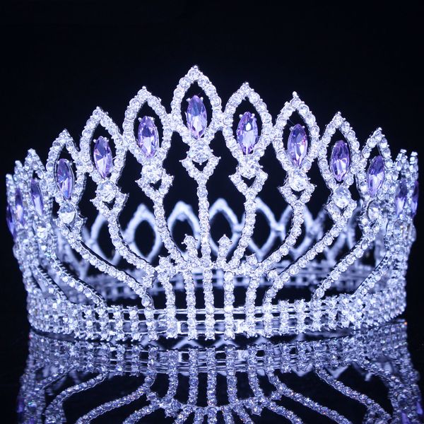 Hochzeit Haarschmuck Kristall Königin Tiara Krone Braut Festzug Ornamente Barock Diadem Kopfschmuck Frauen Braut Kopfschmuck 230112