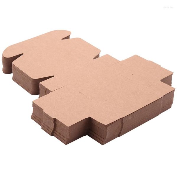 Подарочная пленка бумага ручной работы с мыльной коробкой коричневая конфеты/аксессуары Kraft Diy упаковочная коробка (50 шт.)