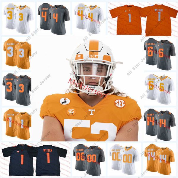 American College Football Wear Tennessee Volunt￡rios Jersey de futebol 27 Quavaris Crouch 30 Roman Harrison 11 Henry To'o 2 Jarrett Garantano 22 Jaylen McCollough 3 E