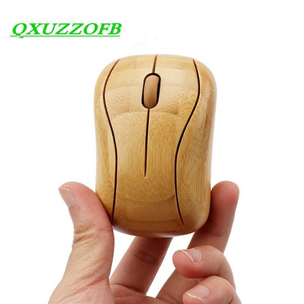 Mouse Bamboo Wireless Mouse 2 4g per computer portatile Notebook Teblet 1600 DPI ottico Ailent Mute Gaming Regali novità 230114