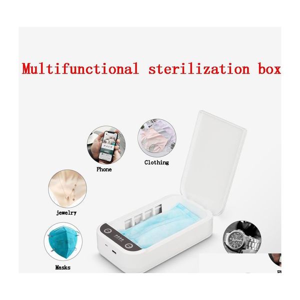 Altro Giardino domestico Scatola di sterilizzazione multifunzionale Traviolet Uv Sterilizzatore per telefoni cellulari Maschere intelligenti Disinfettante Dispositivi di protezione Dha4A