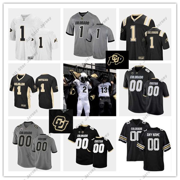 American College Football Wear 2022 NCAA Custom Colorado Buffaloes Costura de futebol Jersey 23 Jarek Broussard 0 Ashaad Clayton 22 Toren Pittman Christian Gonzale