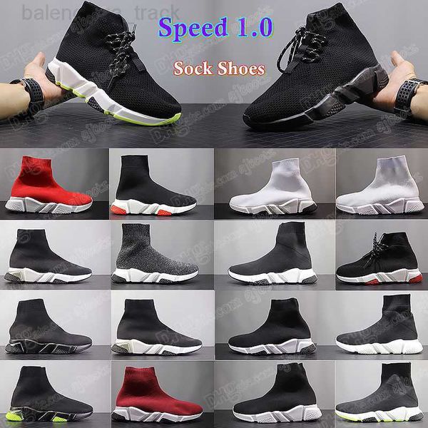 Triple S Designer Sock Speed ​​Runner Lace Up Shoes Sneakers Trainers 1.0 Trainer Casual Luxo Mulheres Runners Runners Sneakers Fashion Socks Plataforma