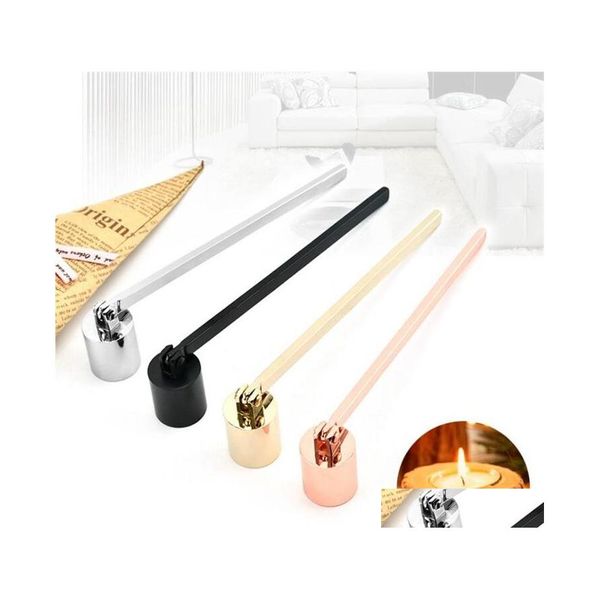 Velas A a￧o inoxid￡vel vela assassino Snuffer Wick Trimmer Tool apagaram fogo no sino f￡cil de usar entrega de gota de energia home jardim dhpc9