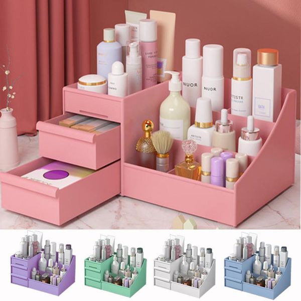 Aufbewahrungsboxen, Behälter, Kosmetik-Make-up-Organizer für Kosmetik-Box mit Schublade, Make-up-Fall, Behälter, Schmuck-Set, Schreibtisch