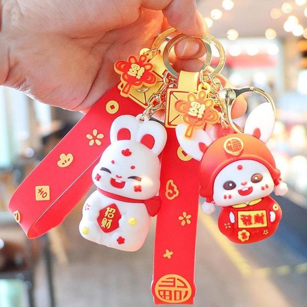 Schlüsselanhänger 2023 Jahr Schlüsselanhänger Schlüsselanhänger Dekor Tiere Tasche Hängende Accessoires Chinesisches Geschenk Sternzeichen Chai S8C3