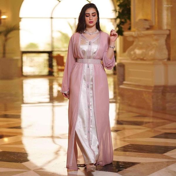 Ethnische Kleidung marokkanische Takchita für Frauen arabische traditionelle Kaftan -Islam Muslim Dubai Abaya Set Hochzeitsfeier Event Ramadan Robe