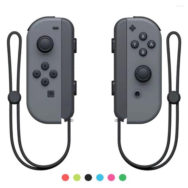 Controladores de jogo 1 par Joy-Con gamepad Handle Lanking Strap Solyard para Switch 6 Cores Gamer 2023