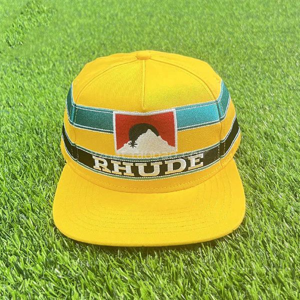 Rhude Beyzbol Kapağı Nakış Rhude Beyzbol Kapağı Erkekler Kadınlar Rhude Sun Şapka Güneş Koruyucu Dış Mekan Ayarlanabilir Tasarımcı Hat Snapback Hat 465 48