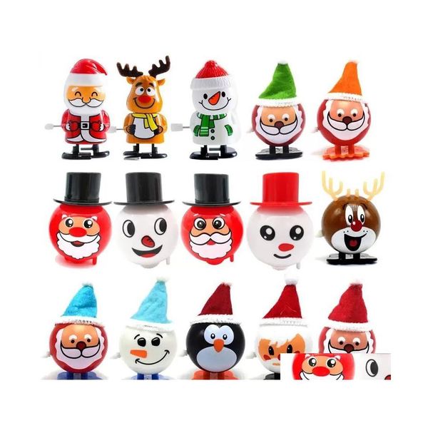 Favor de festas UPS Pets Electronic Windup e Walking Walking Santa Claus Elk Penguin Snowwork Toy Toy Toy Christmas Child Toys D DHA5N