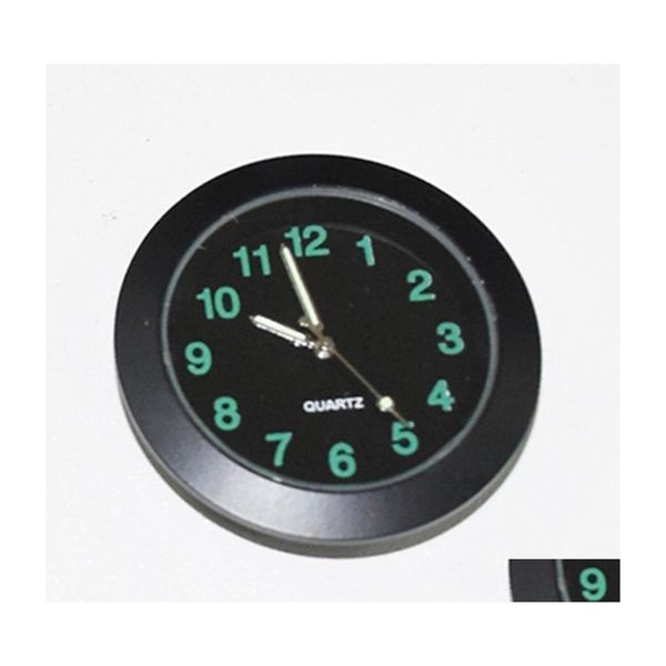 Relógios da mesa dos relógios C9GA Painel de carro Mini Quartz Analógico Horário de tempo para decoração de interiores Luminous Luminous Ornament Drop Deliv Dhvaw