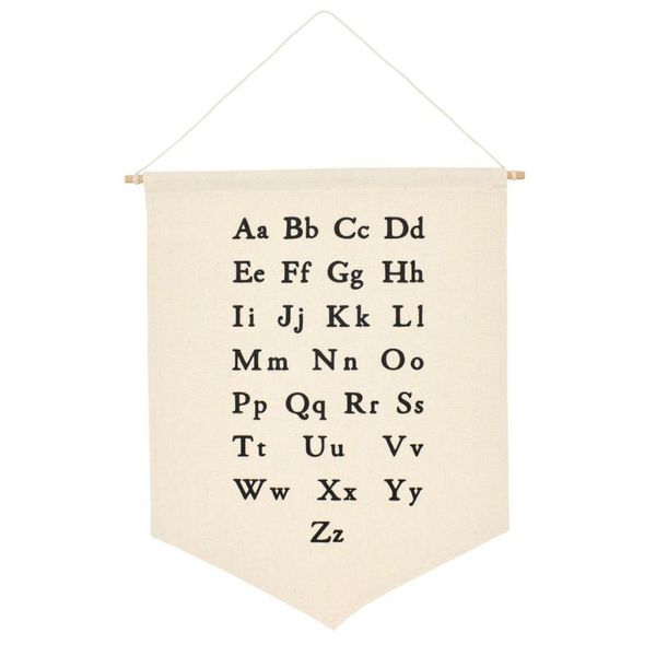 Dekorative Figuren Kinderzimmer für Baby hängende Wimpel Ornamente Wand Leinwand Banner Langlebiger Alphabet Geschenk Home Decor Display Kinderzimmer Flagge