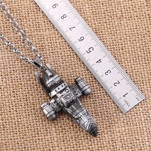 Collane con ciondolo Julie War Star Firefly Serenity HD Modello di nave spaziale Argento in lega di zinco per donna Uomo Gioielli Colar FemininoCiondolo pendenteP