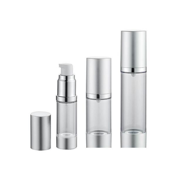 Verpackungsflaschen 15 30 50 ml Airless-Pumpflasche Nachfüllbarer Kosmetikbehälter Make-up-Grundlagen und Seren Leichtes, auslaufsicheres S DHK41