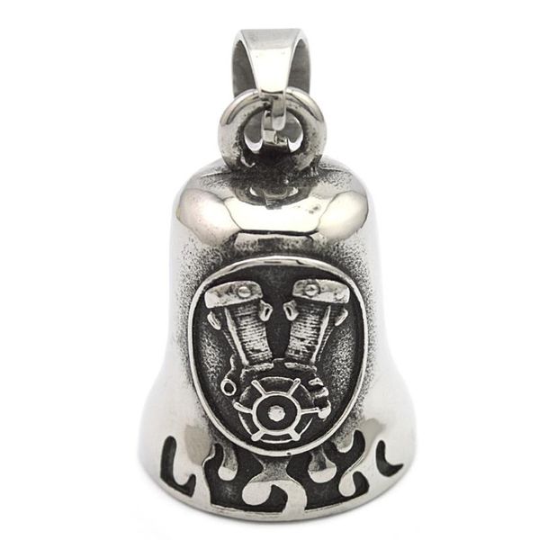 Collane con ciondolo da uomo Cool Eagle Bike Motorcycle Style Engine Bell Collana scorrevole