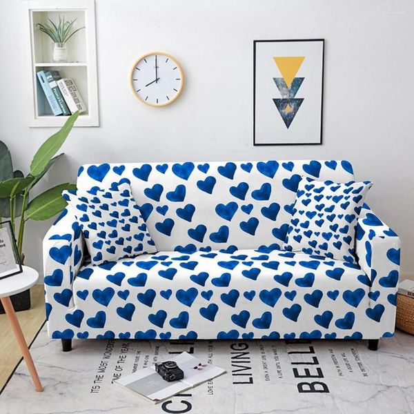 Sandalye, oturma odası için elastik kanepe kapağı kaplar aşk kalp desen baskısı slipcover esneme her şey dahil kanepe 1/2/3/4 Seater