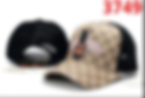 Tasarımcılar Erkek Beyzbol Kapakları Markalar Tiger Kafa Şapkaları Arı Snake İşlemeli Kemik Erkekler Kadınlar Casquette Sun Hat Gorras Sports File Cap A2