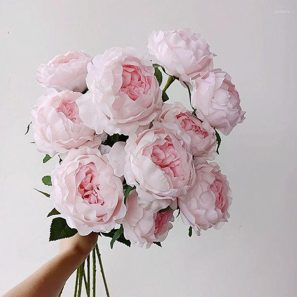 Декоративные цветы увлажняющие пионы роза настоящий прикосновение искусственное пион домашняя гостиная декор Свадебная вечеринка Стол Цветочный Аранжировка