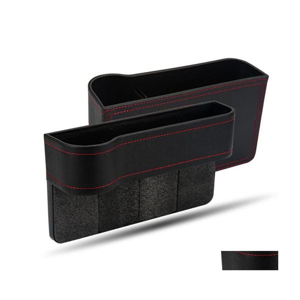 Caixas de armazenamento BINS Organizador do assento do carro Caixa de fenda Bolsa de fenda Gap Solder para acessórios de bolso do telefone da carteira ZXF101 Drop Delivery Dhkcg
