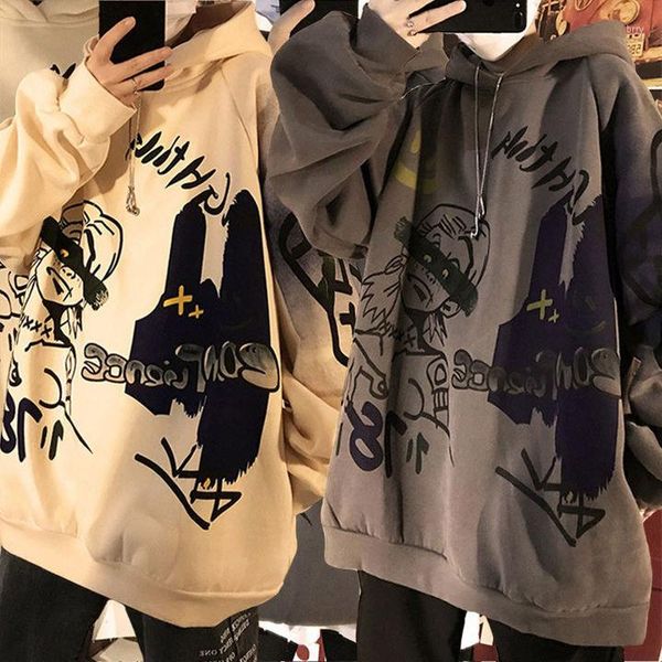 Moletons masculinos com suéteres com capuz de estilo escuro do hip-hop para homens e mulheres usam harajuku palhaço de moda solta casais de palhaço de design jackets básicos y2k capuz