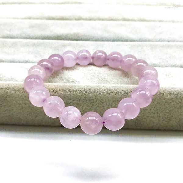 Strand Women Bracelet Nature Color Lavanda Cristal Purple Jades 6 mm 8 10 Glass não tingidas realmente