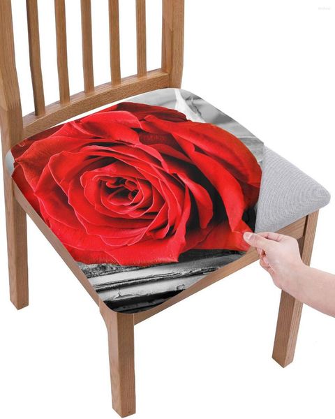 Fodere per sedie Red Rose On Shabby Book Elasticity Cover Office Computer Seat Protector Case Home Kitchen Dining Dining Slipcovers