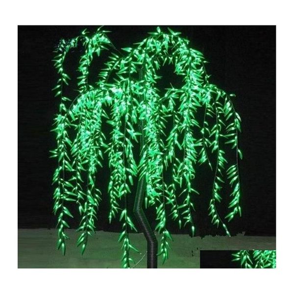 Decorazioni da giardino 1.8M / 6Ft Altezza Antipioggia Led Salice artificiale Wee Tree Light 960Pcs Bbs 110/220Vac Fairy Decor Drop Delivery Ho Dhbfm