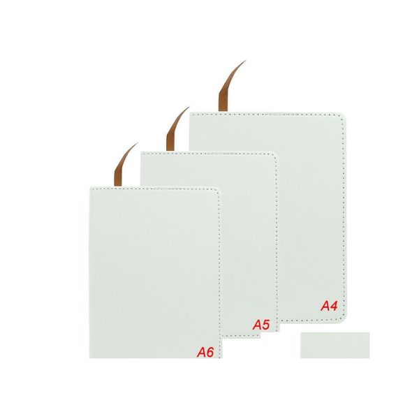 Note de notas de sublima￧￣o no notepads Priting Sublimation A4 A5 A6 Printing Branco de transfer￪ncia de calor para DIY Livro de anota￧￵es de estudantes com p￡ginas Escola Dro Dhrda